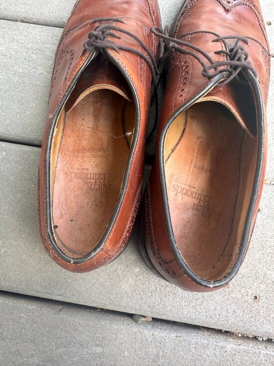 Allen Edmonds  Auburn Men\'s Oxford Wingtip Dress Shoes brown size 11 A main image 8